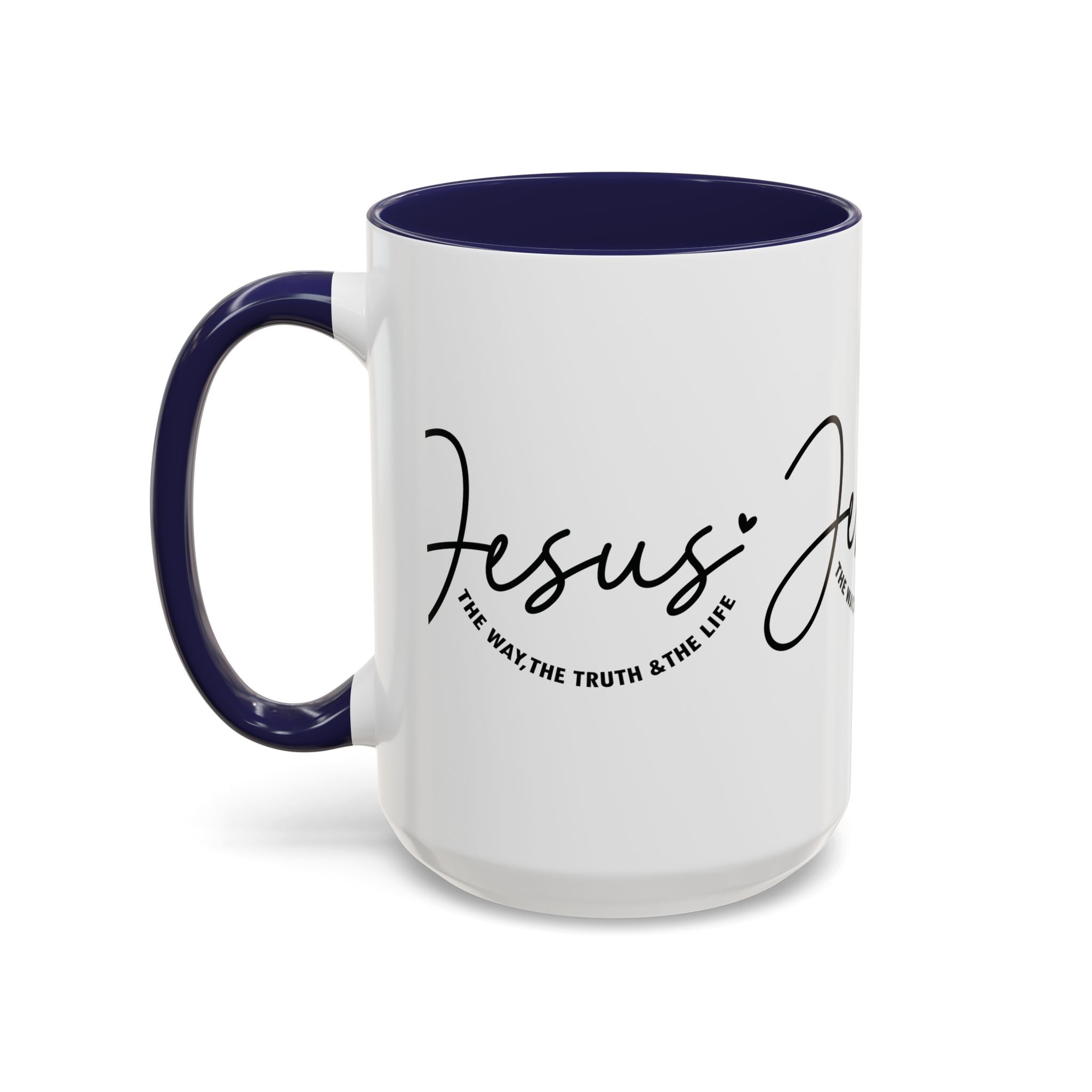Jesus Is The Way Accent Coffee Mug — Faith Scripture Ceramic (11/15 oz) - Grace & Grit Boutique