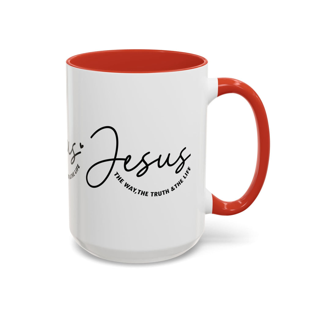 Jesus Is The Way Accent Coffee Mug — Faith Scripture Ceramic (11/15 oz) - Grace & Grit Boutique