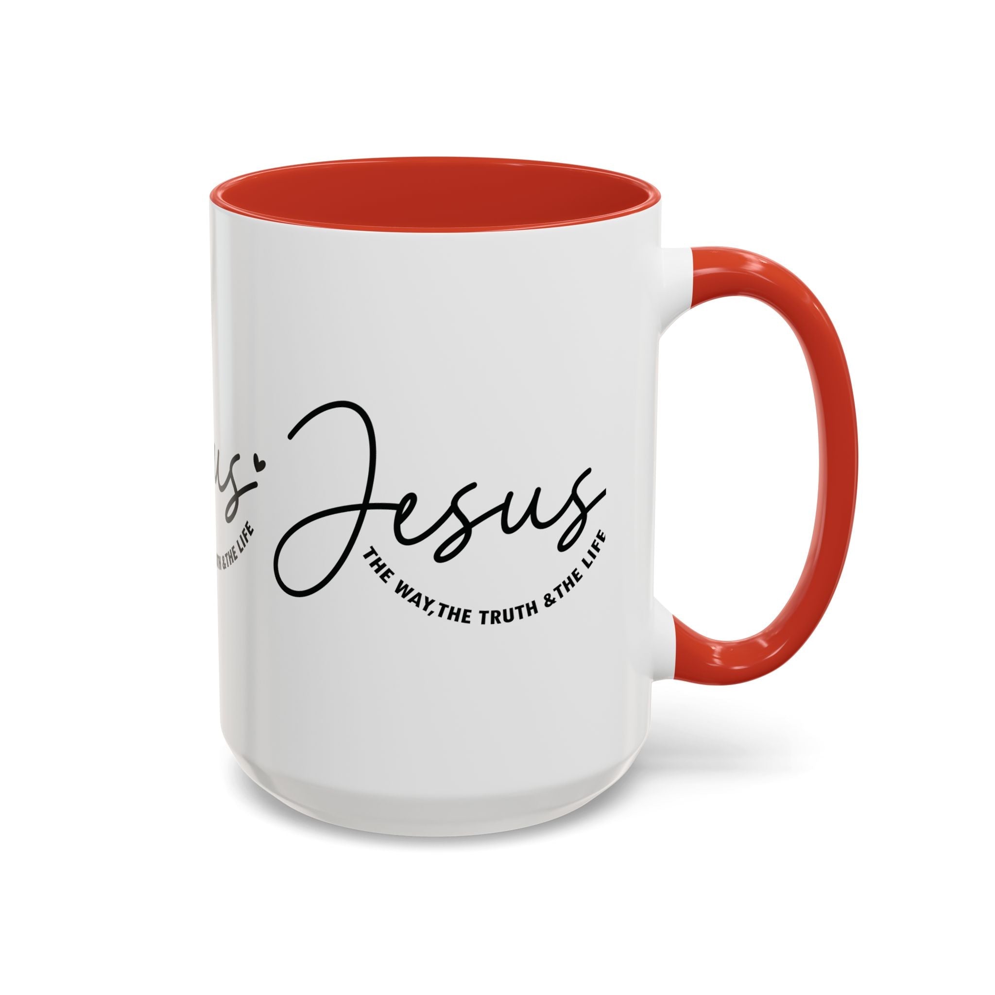 Jesus Is The Way Accent Coffee Mug — Faith Scripture Ceramic (11/15 oz) - Grace & Grit Boutique