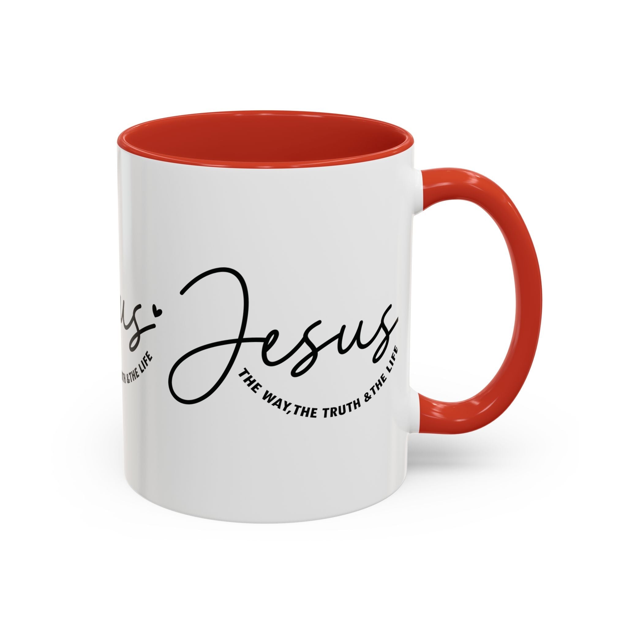 Jesus Is The Way Accent Coffee Mug — Faith Scripture Ceramic (11/15 oz) - Grace & Grit Boutique