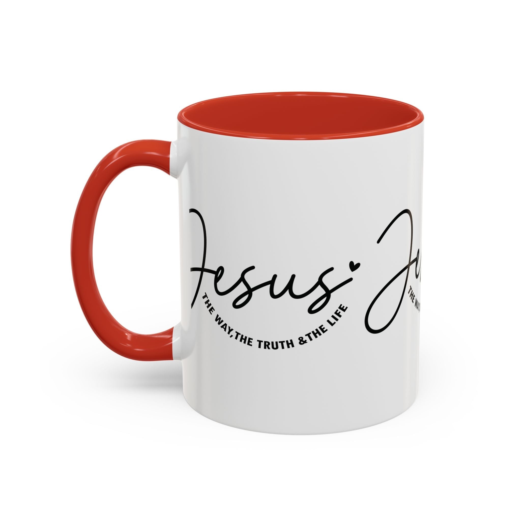 Jesus Is The Way Accent Coffee Mug — Faith Scripture Ceramic (11/15 oz) - Grace & Grit Boutique