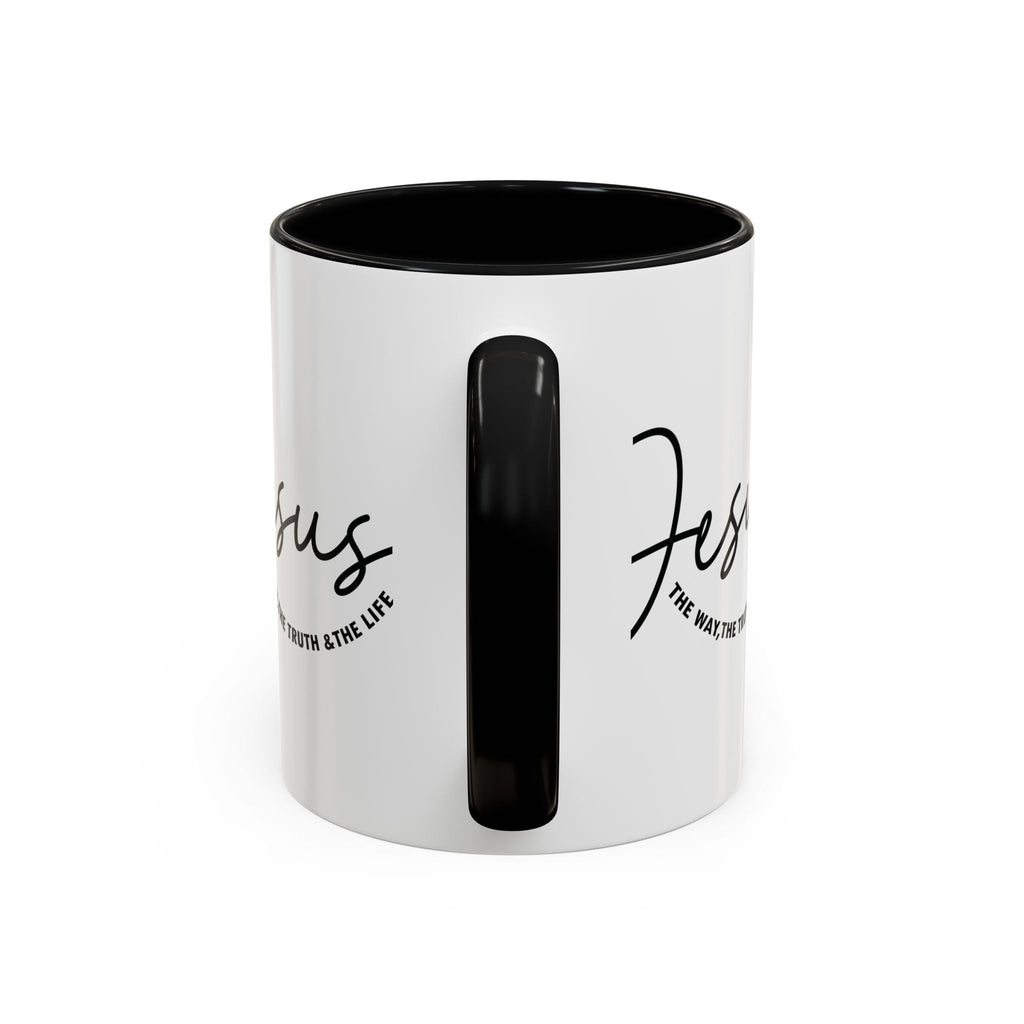 Jesus Is The Way Accent Coffee Mug — Faith Scripture Ceramic (11/15 oz) - Grace & Grit Boutique