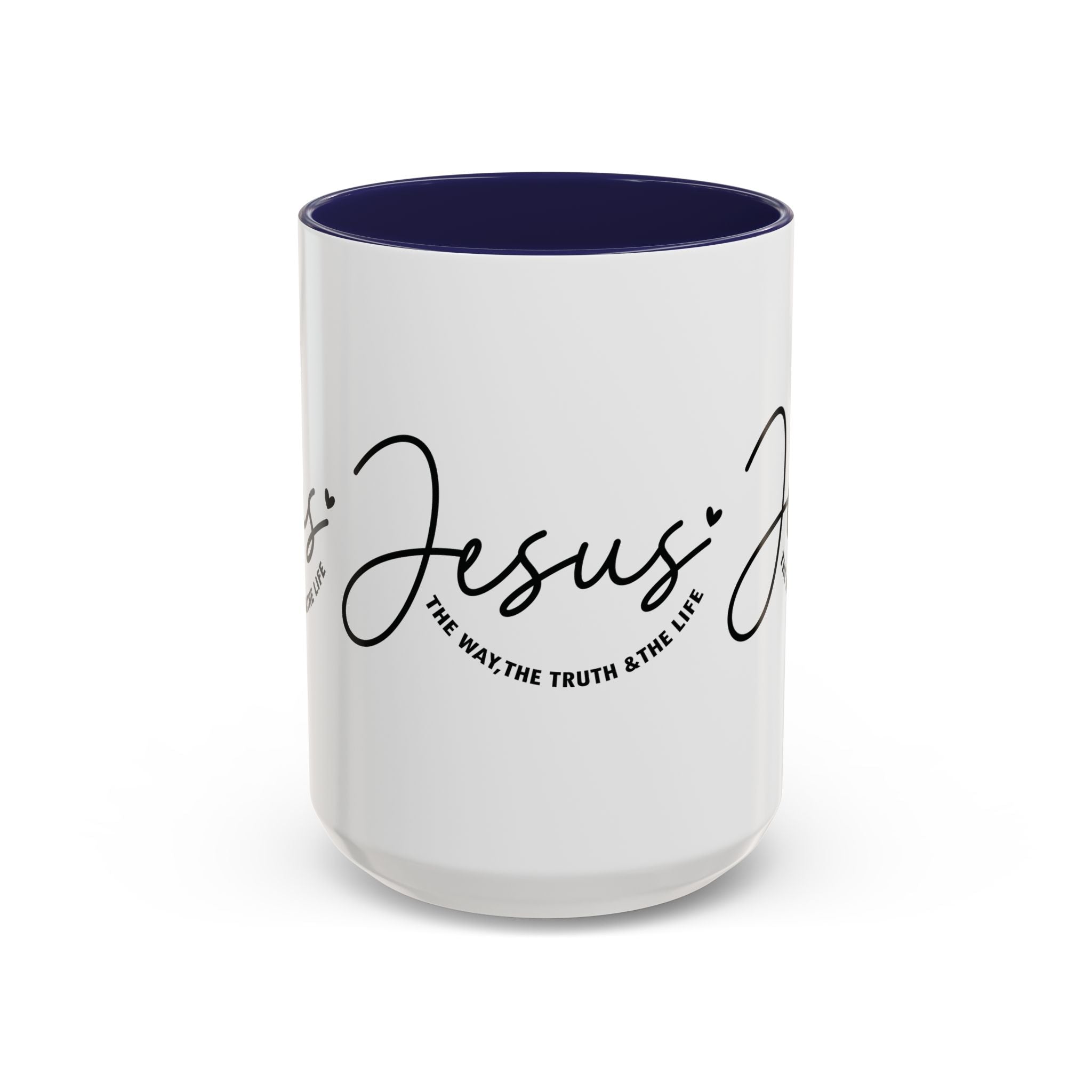 Jesus Is The Way Accent Coffee Mug — Faith Scripture Ceramic (11/15 oz) by Printify