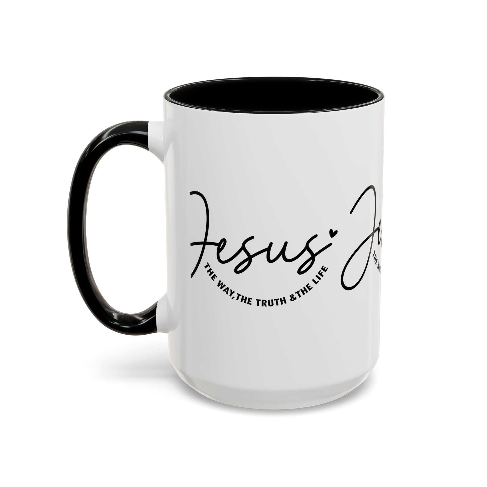 Jesus Is The Way Accent Coffee Mug — Faith Scripture Ceramic (11/15 oz) - Grace & Grit Boutique