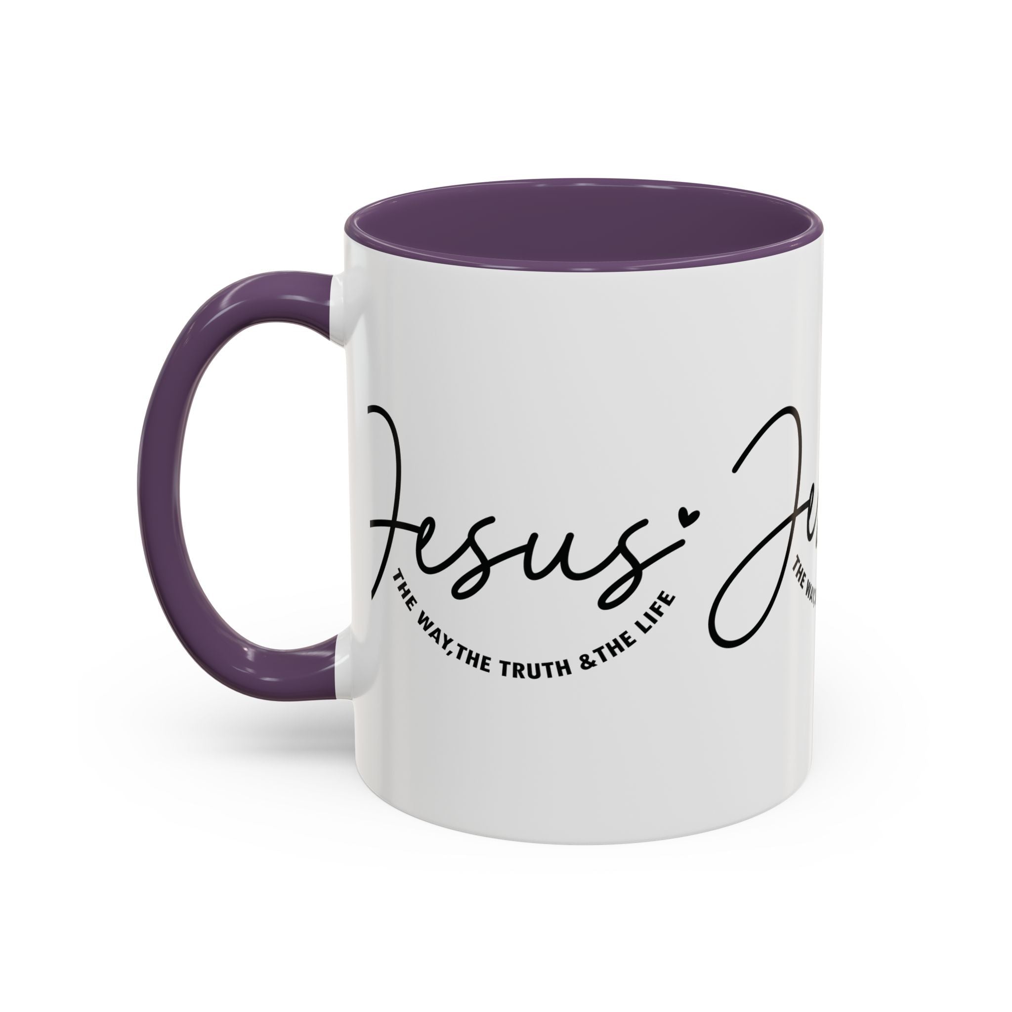 Jesus Is The Way Accent Coffee Mug — Faith Scripture Ceramic (11/15 oz) - Grace & Grit Boutique