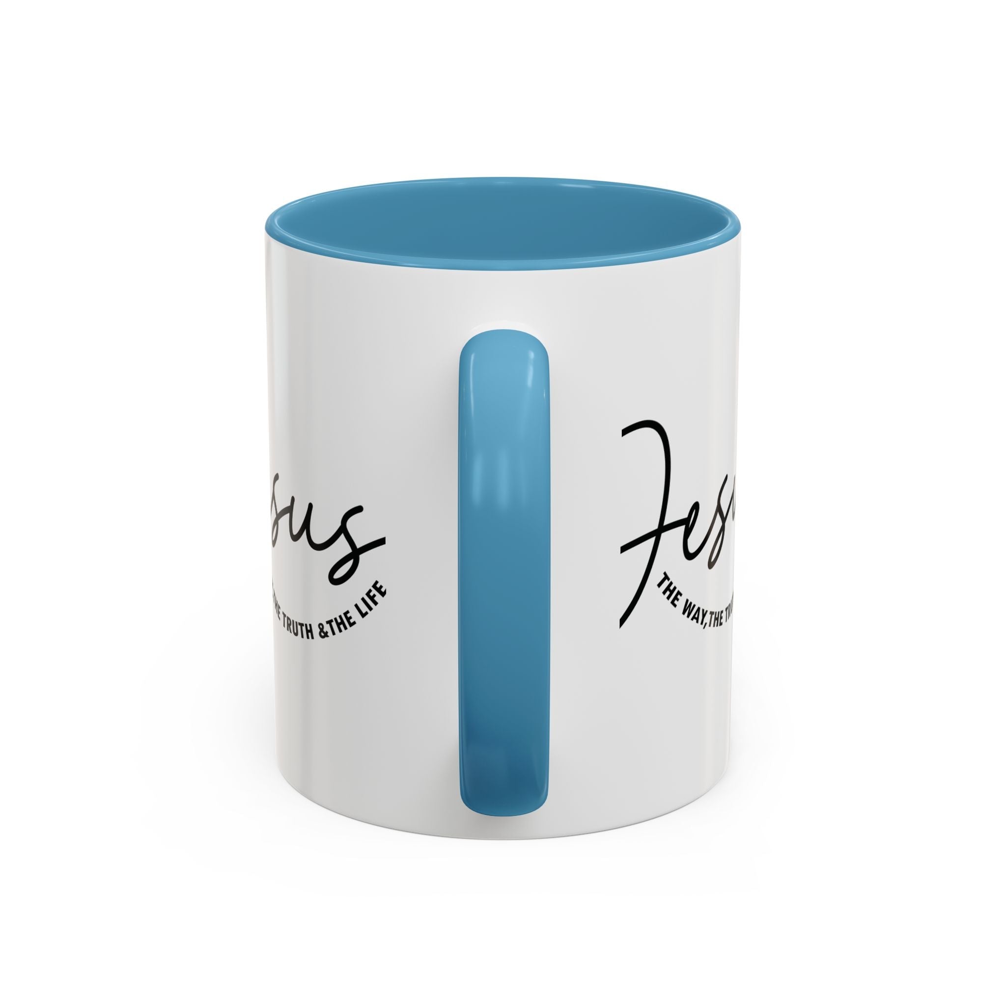 Jesus Is The Way Accent Coffee Mug — Faith Scripture Ceramic (11/15 oz) - Grace & Grit Boutique
