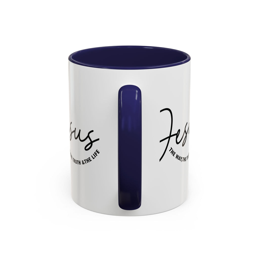 Jesus Is The Way Accent Coffee Mug — Faith Scripture Ceramic (11/15 oz) - Grace & Grit Boutique