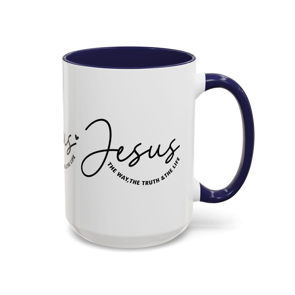 Jesus Is The Way Accent Coffee Mug — Faith Scripture Ceramic (11/15 oz) - Grace & Grit Boutique