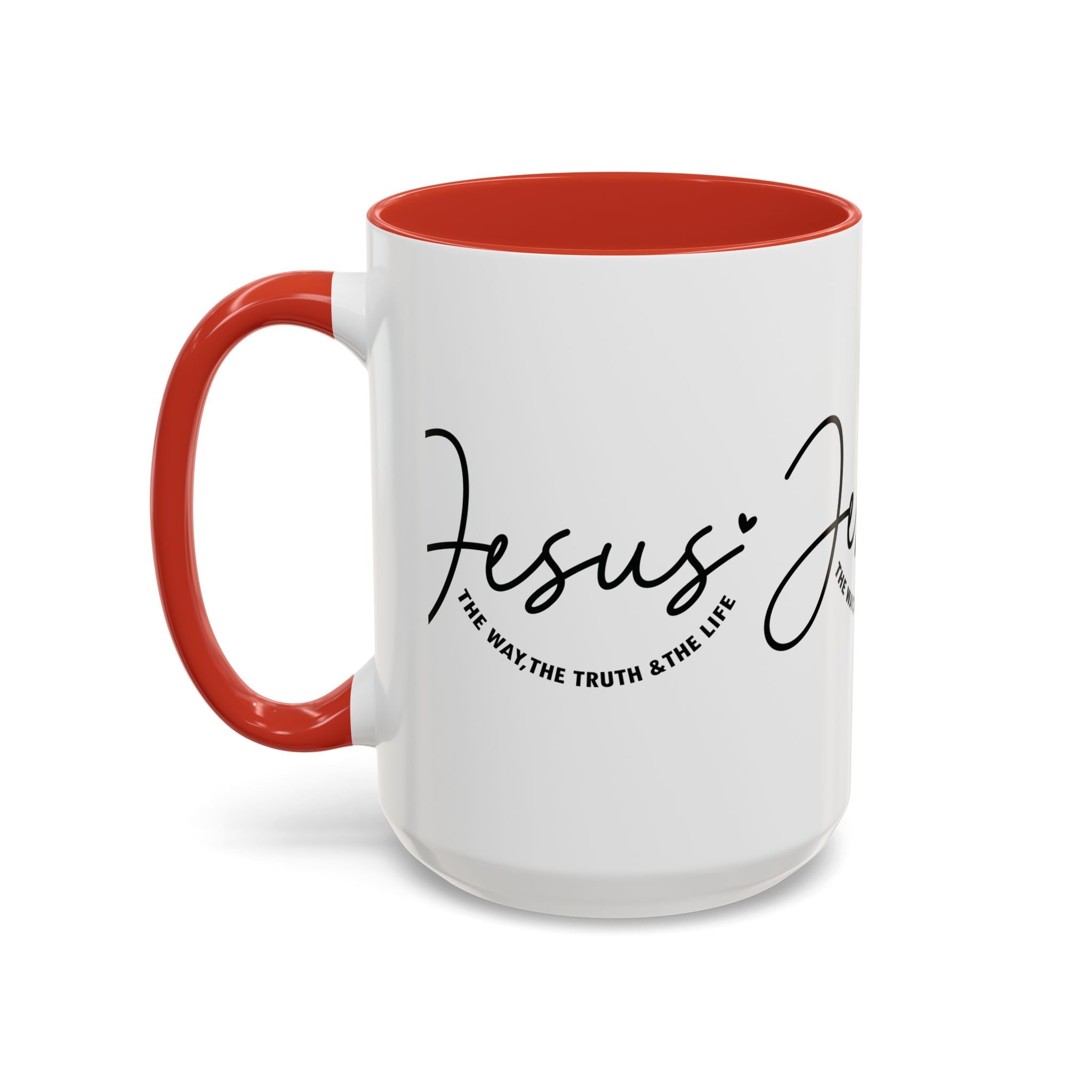 Jesus Is The Way Accent Coffee Mug — Faith Scripture Ceramic (11/15 oz) - Grace & Grit Boutique