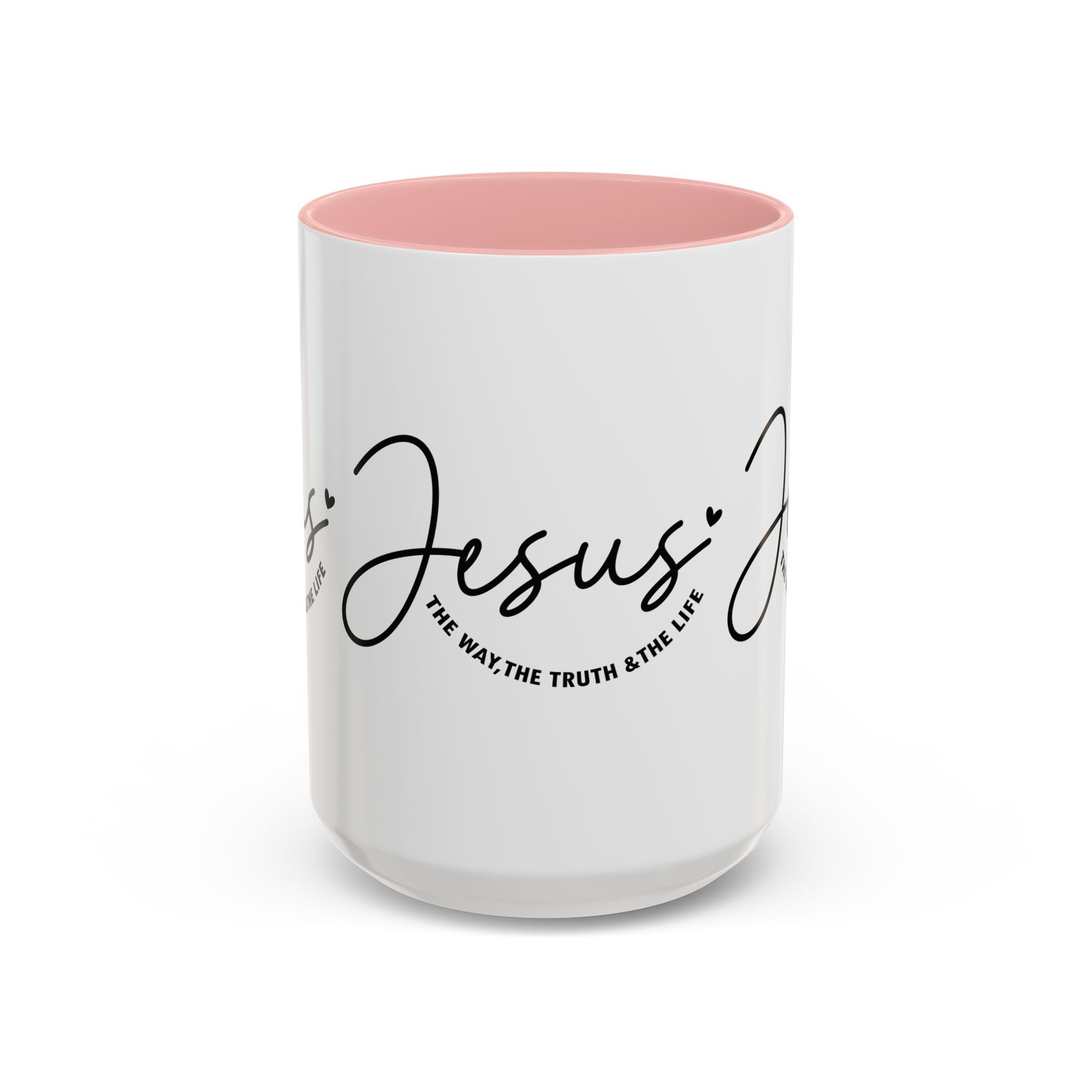 Jesus Is The Way Accent Coffee Mug — Faith Scripture Ceramic (11/15 oz) by Printify