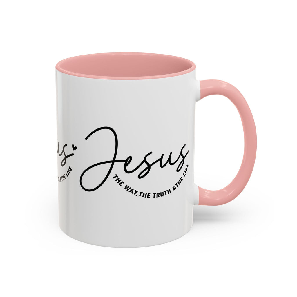 Jesus Is The Way Accent Coffee Mug — Faith Scripture Ceramic (11/15 oz) - Grace & Grit Boutique