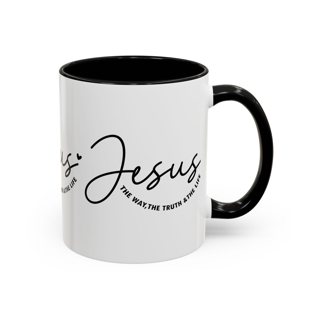 Jesus Is The Way Accent Coffee Mug — Faith Scripture Ceramic (11/15 oz) - Grace & Grit Boutique