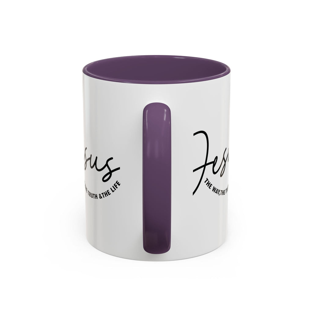 Jesus Is The Way Accent Coffee Mug — Faith Scripture Ceramic (11/15 oz) - Grace & Grit Boutique