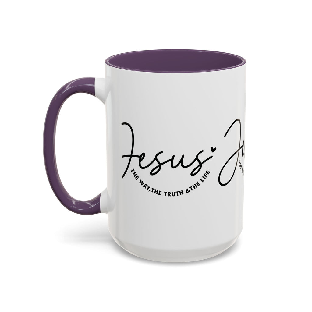 Jesus Is The Way Accent Coffee Mug — Faith Scripture Ceramic (11/15 oz) - Grace & Grit Boutique