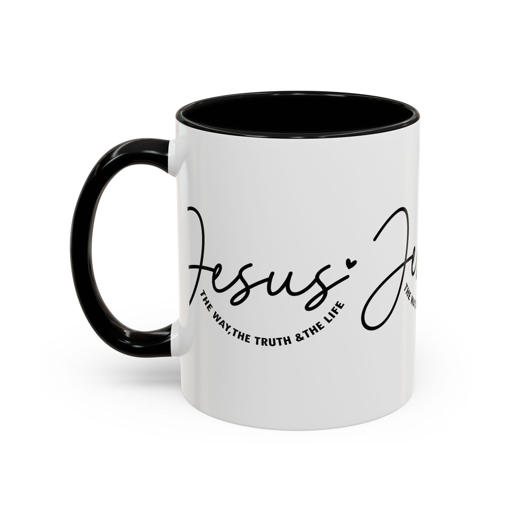 Jesus Is The Way Accent Coffee Mug — Faith Scripture Ceramic (11/15 oz) - Grace & Grit Boutique