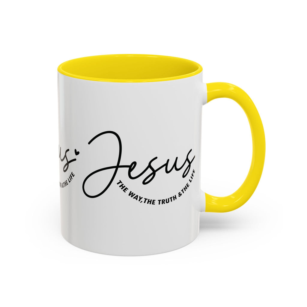 Jesus Is The Way Accent Coffee Mug — Faith Scripture Ceramic (11/15 oz) - Grace & Grit Boutique