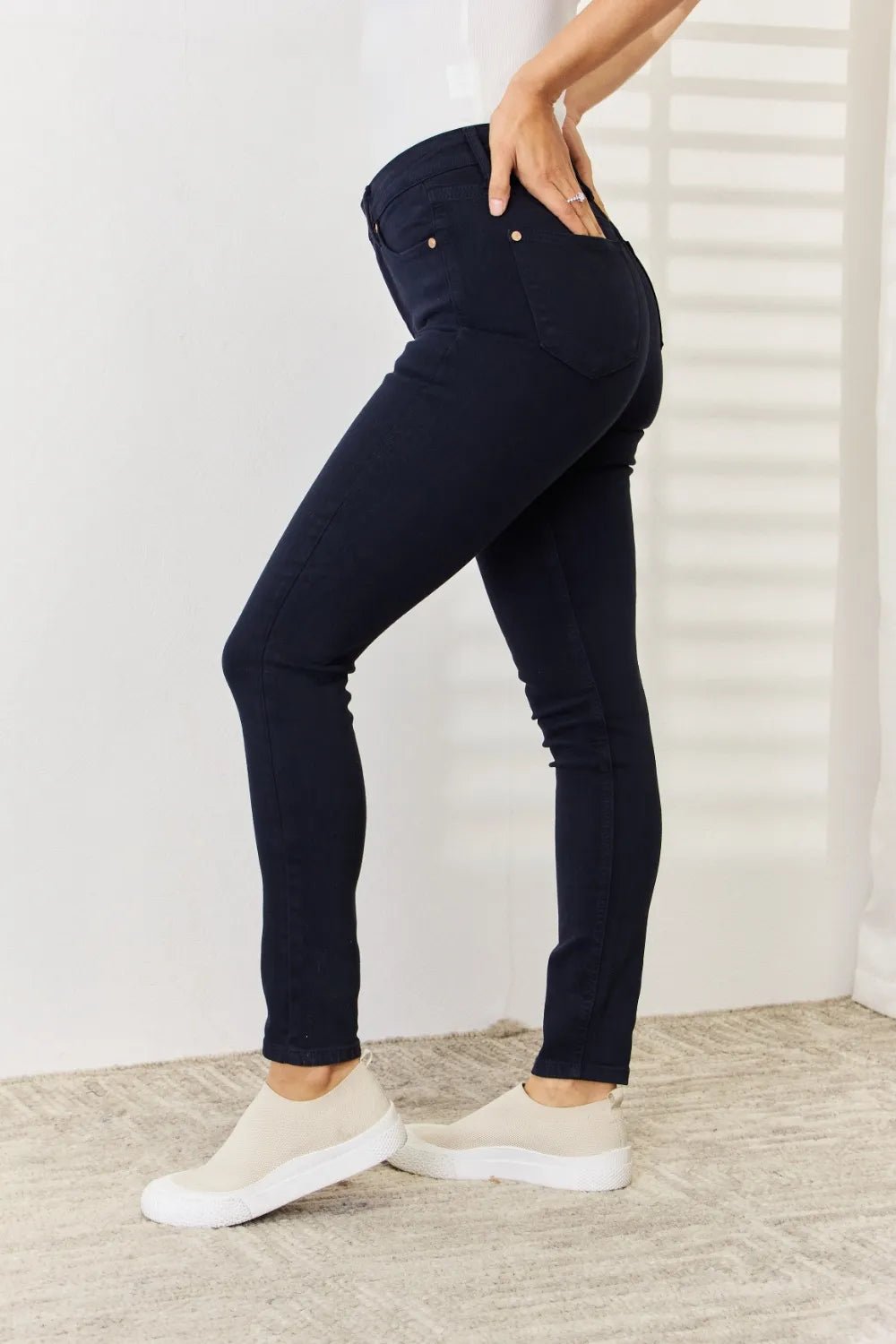 Judy Blue Full Size Garment Dyed Tummy Control Skinny Jeans - Grace & Grit Boutique