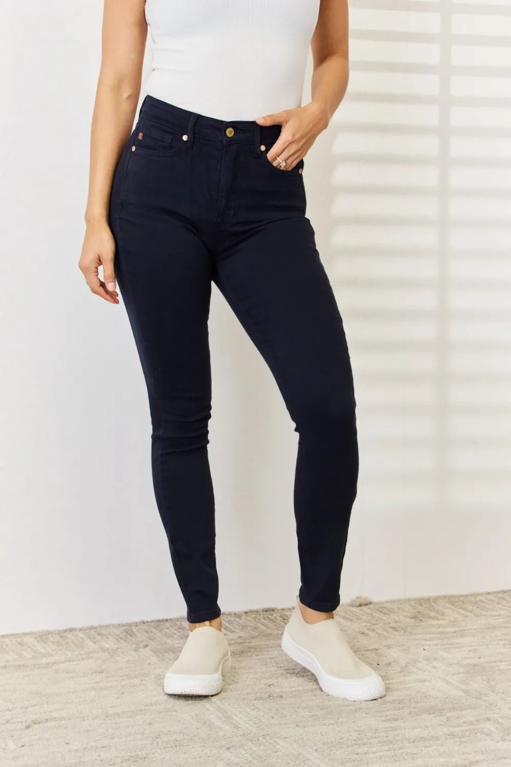 Judy Blue Full Size Garment Dyed Tummy Control Skinny Jeans - Grace & Grit Boutique