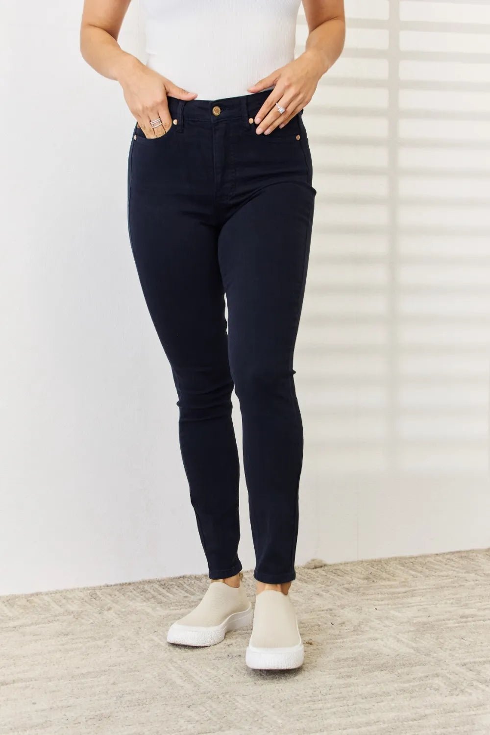Judy Blue Full Size Garment Dyed Tummy Control Skinny Jeans - Grace & Grit Boutique