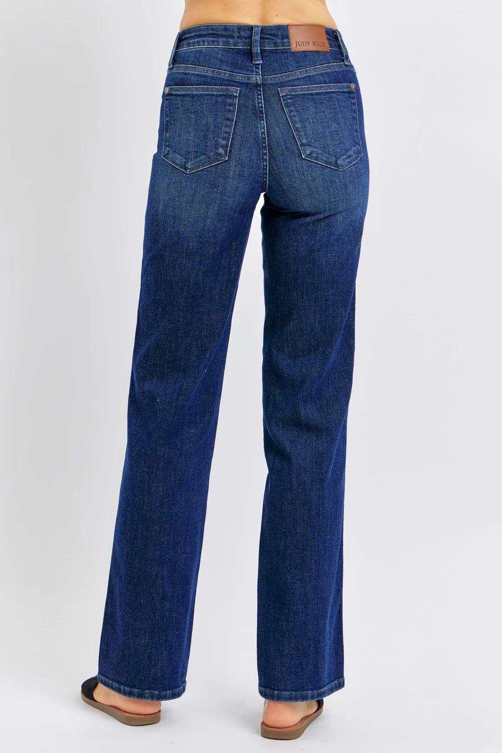 Judy Blue Full Size Tummy Control Straight Jeans Plus Size - Grace & Grit Boutique