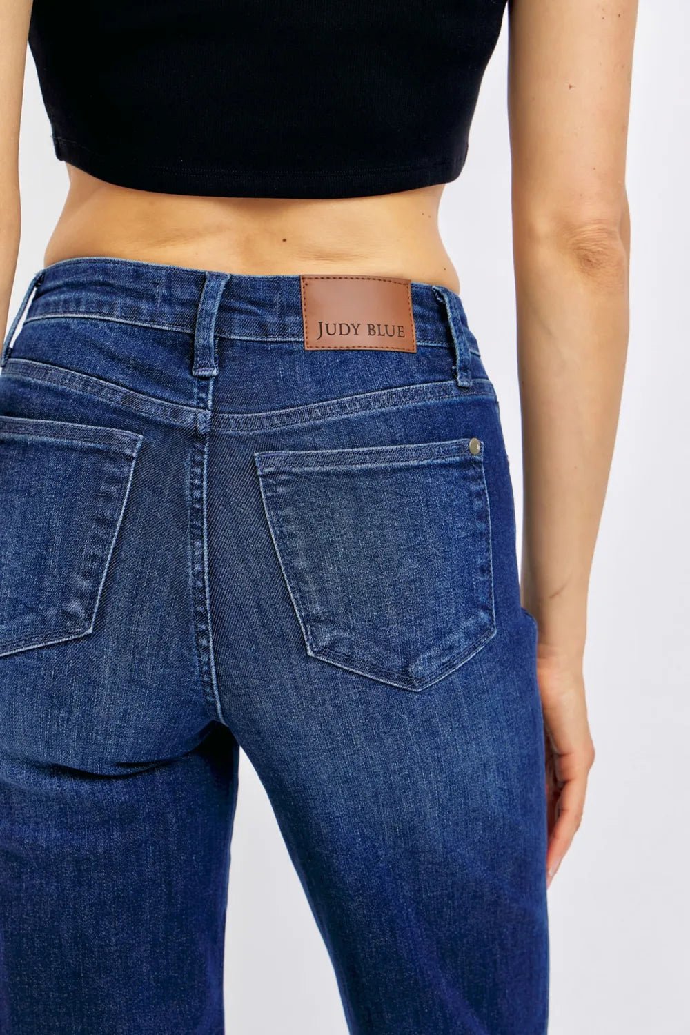 Judy Blue Full Size Tummy Control Straight Jeans Plus Size - Grace & Grit Boutique