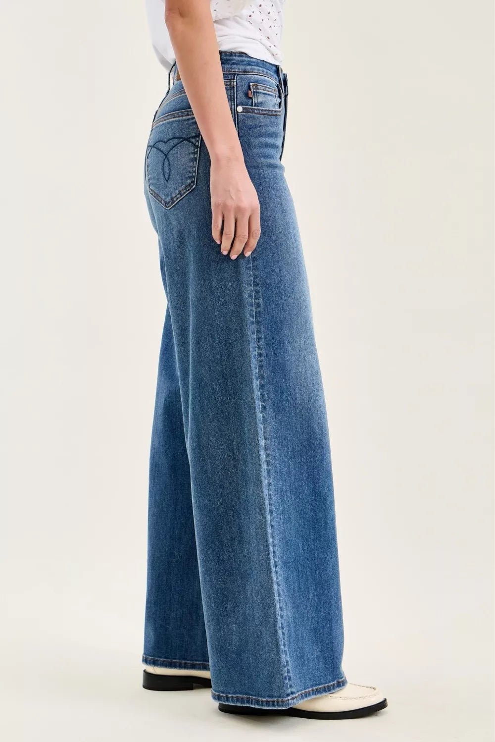 Judy Blue High Waist Palazzo Jeans - Grace & Grit Boutique