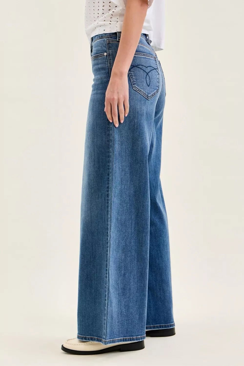Judy Blue High Waist Palazzo Jeans - Grace & Grit Boutique