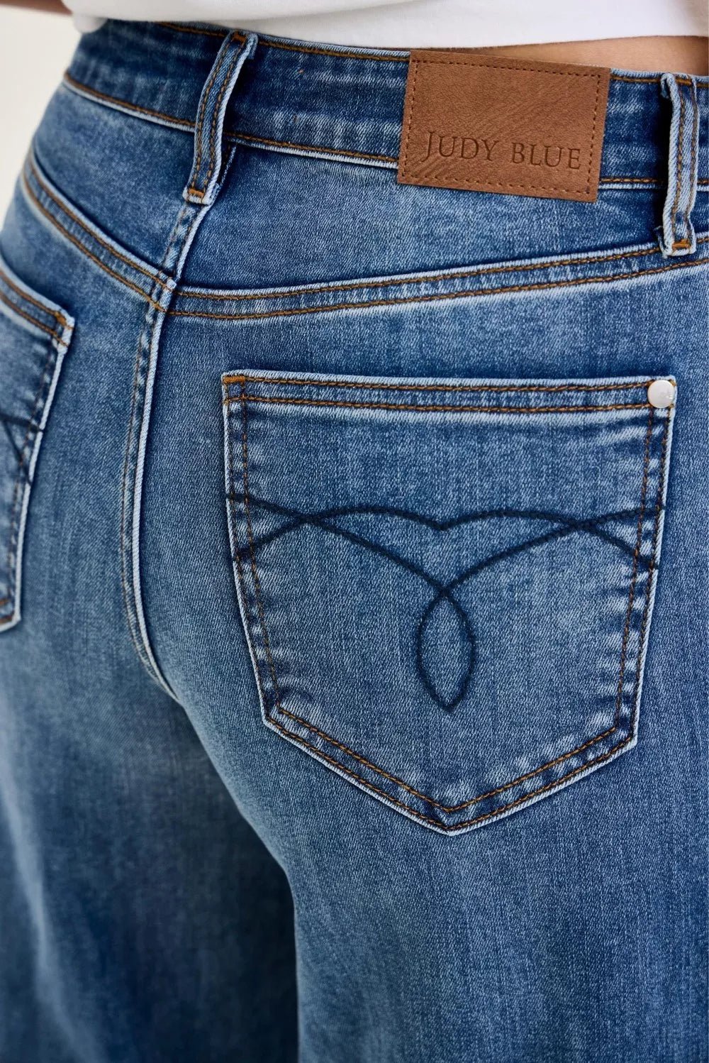 Judy Blue High Waist Palazzo Jeans - Grace & Grit Boutique