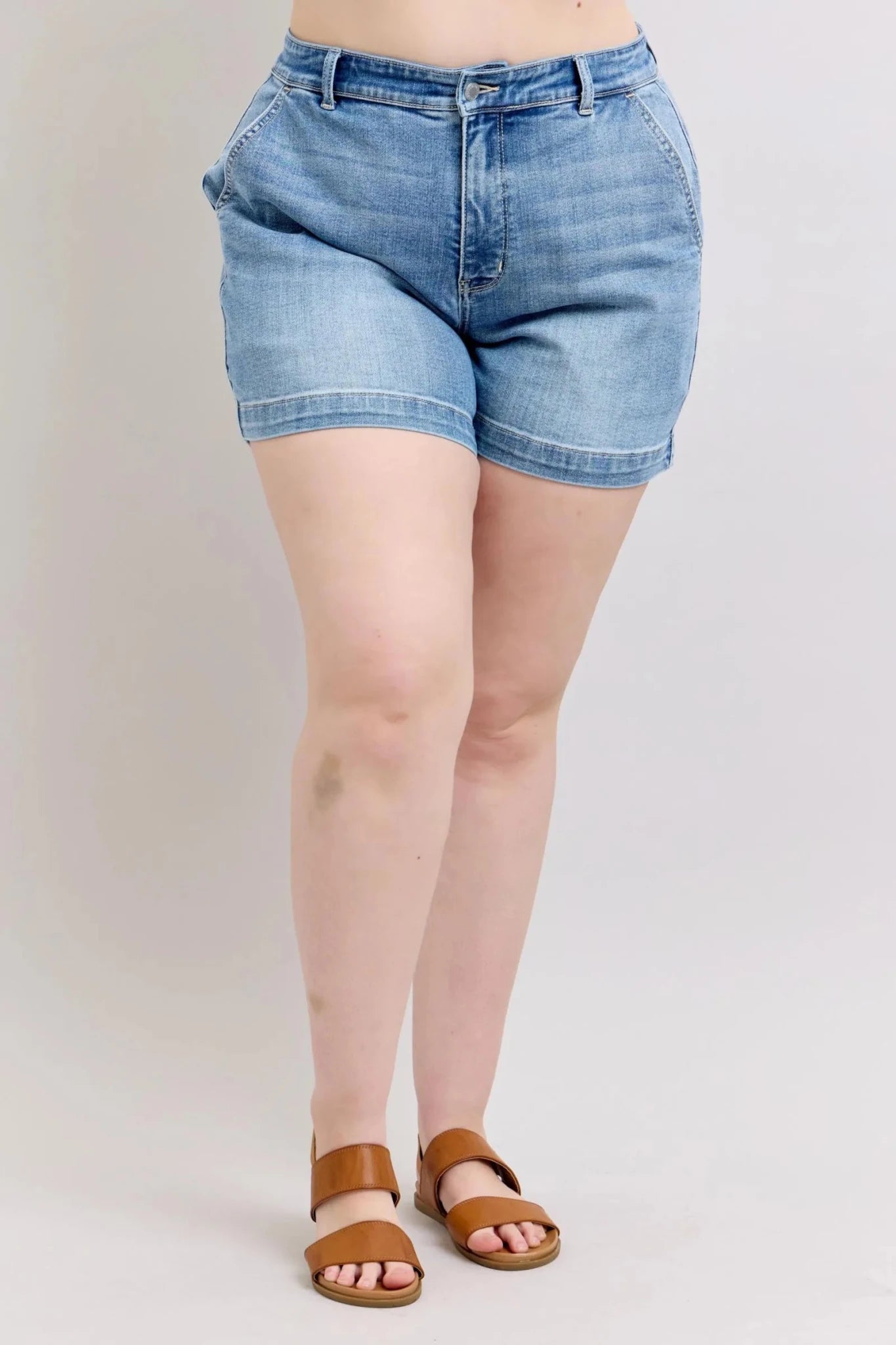 Judy Blue Plus Size High Rise Denim Shorts - Grace & Grit Boutique