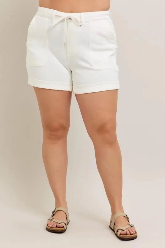 Judy Blue Plus Size High Waist Cuff Denim Shorts - Grace & Grit Boutique