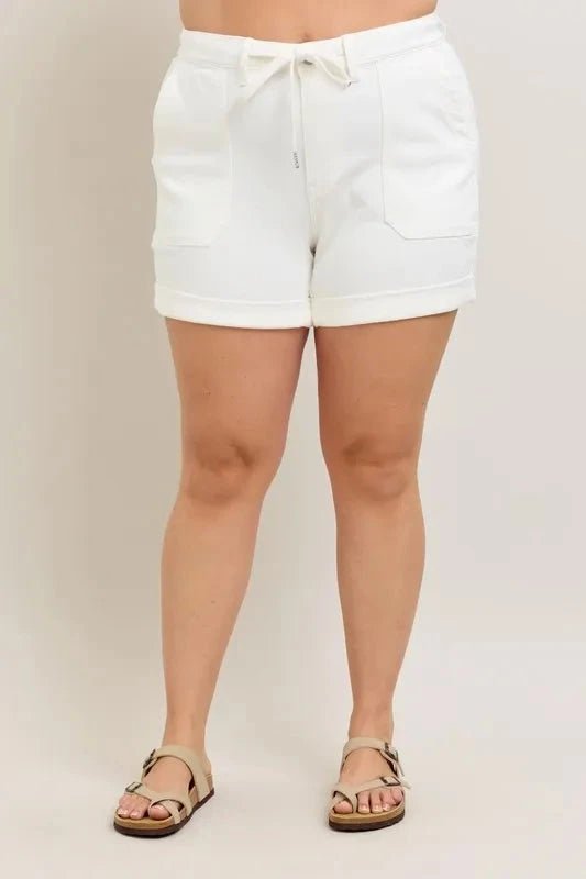 Judy Blue Plus Size High Waist Cuff Denim Shorts - Grace & Grit Boutique