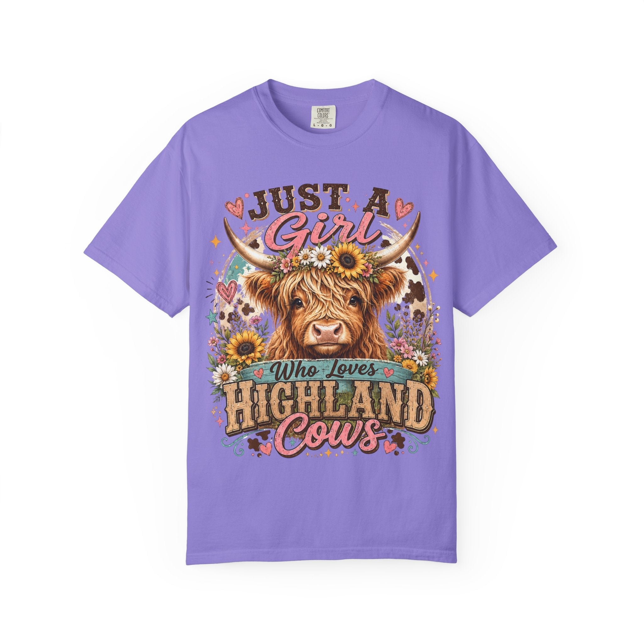 Just a Girl Who Loves Highland Cows T-Shirt by Printify
