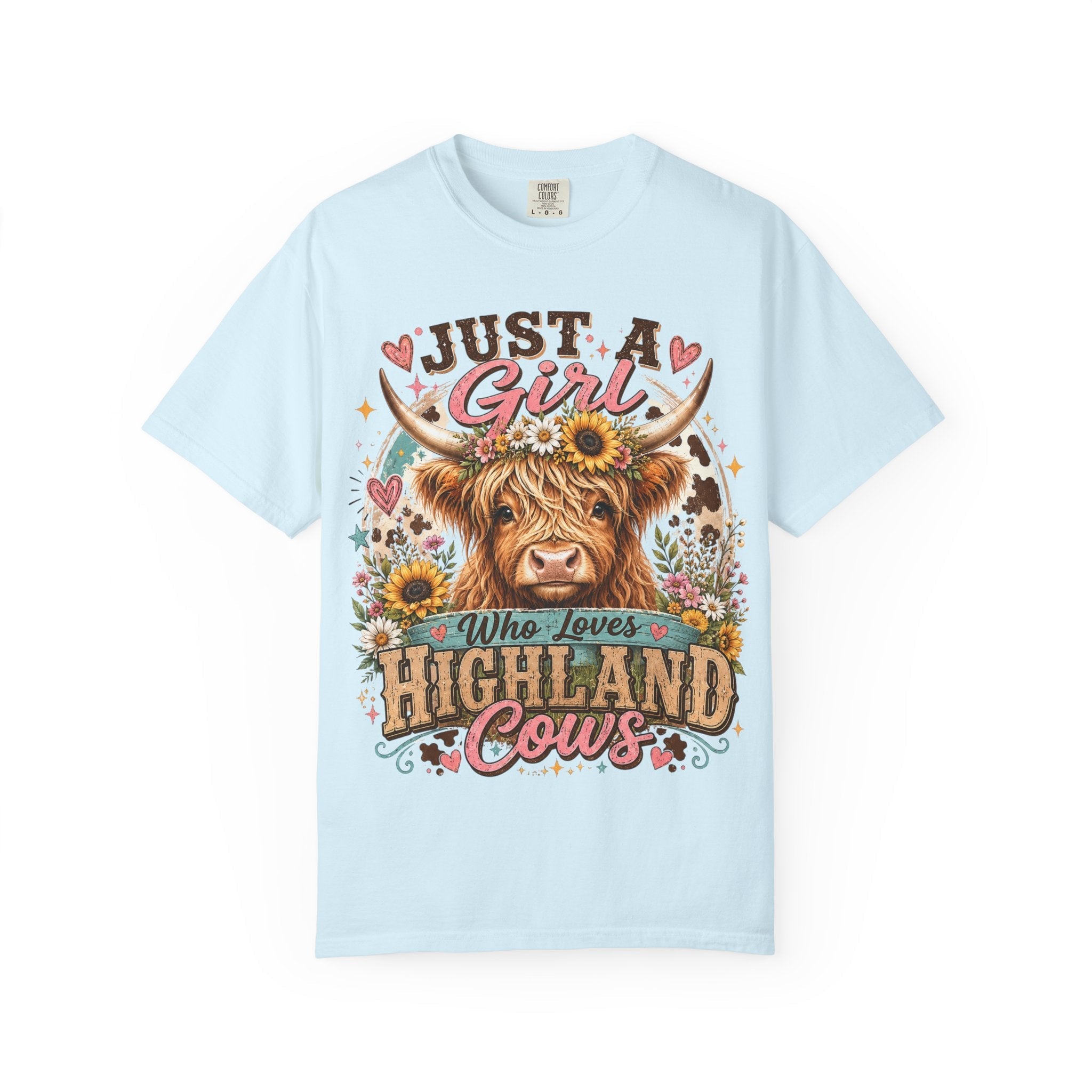 Just a Girl Who Loves Highland Cows T-Shirt by Printify