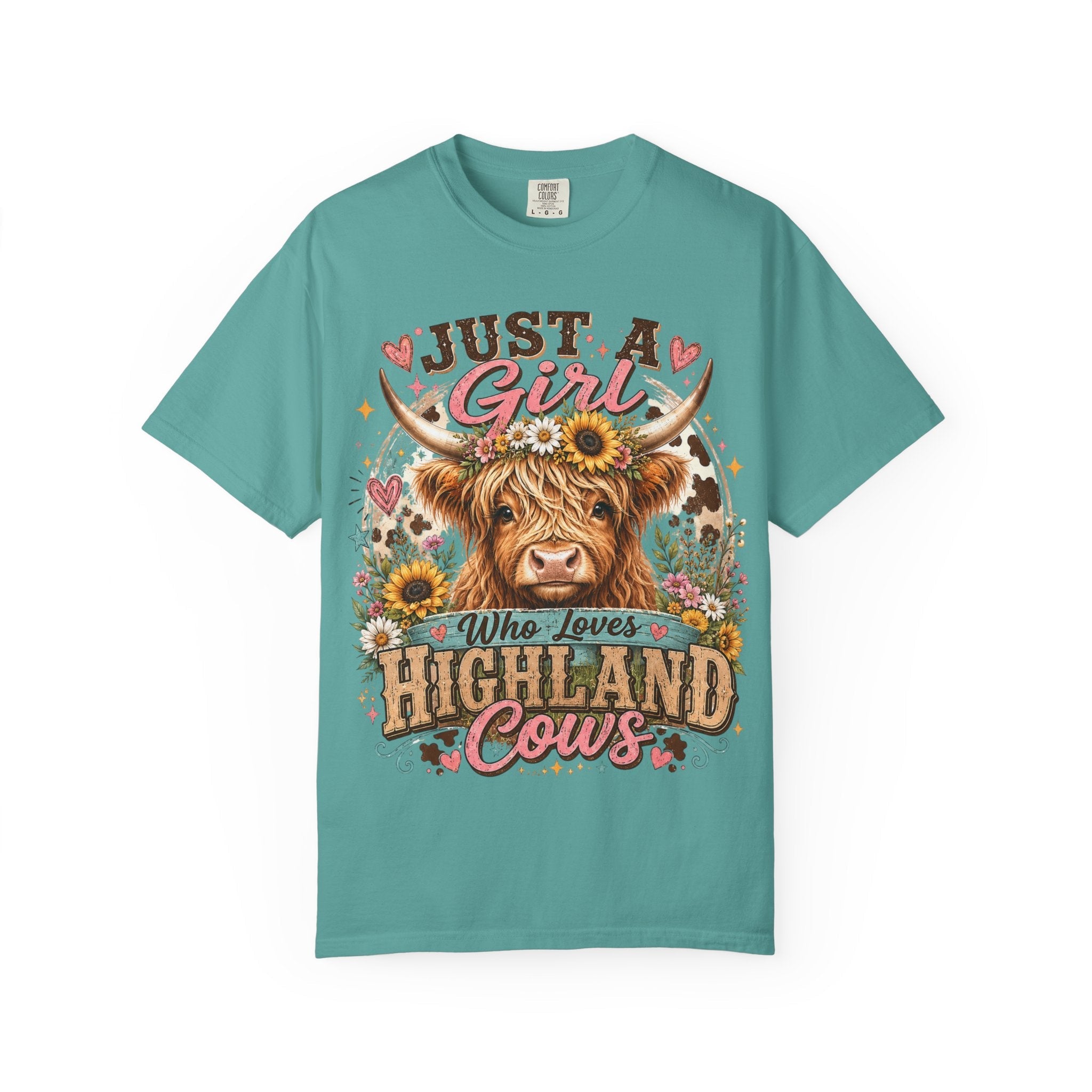 Just a Girl Who Loves Highland Cows T-Shirt by Printify