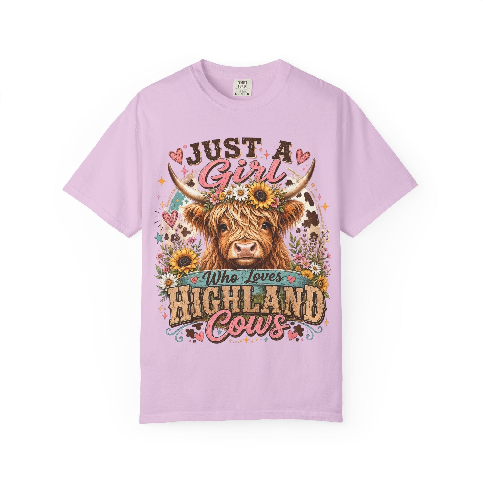 Just a Girl Who Loves Highland Cows T-Shirt by Printify