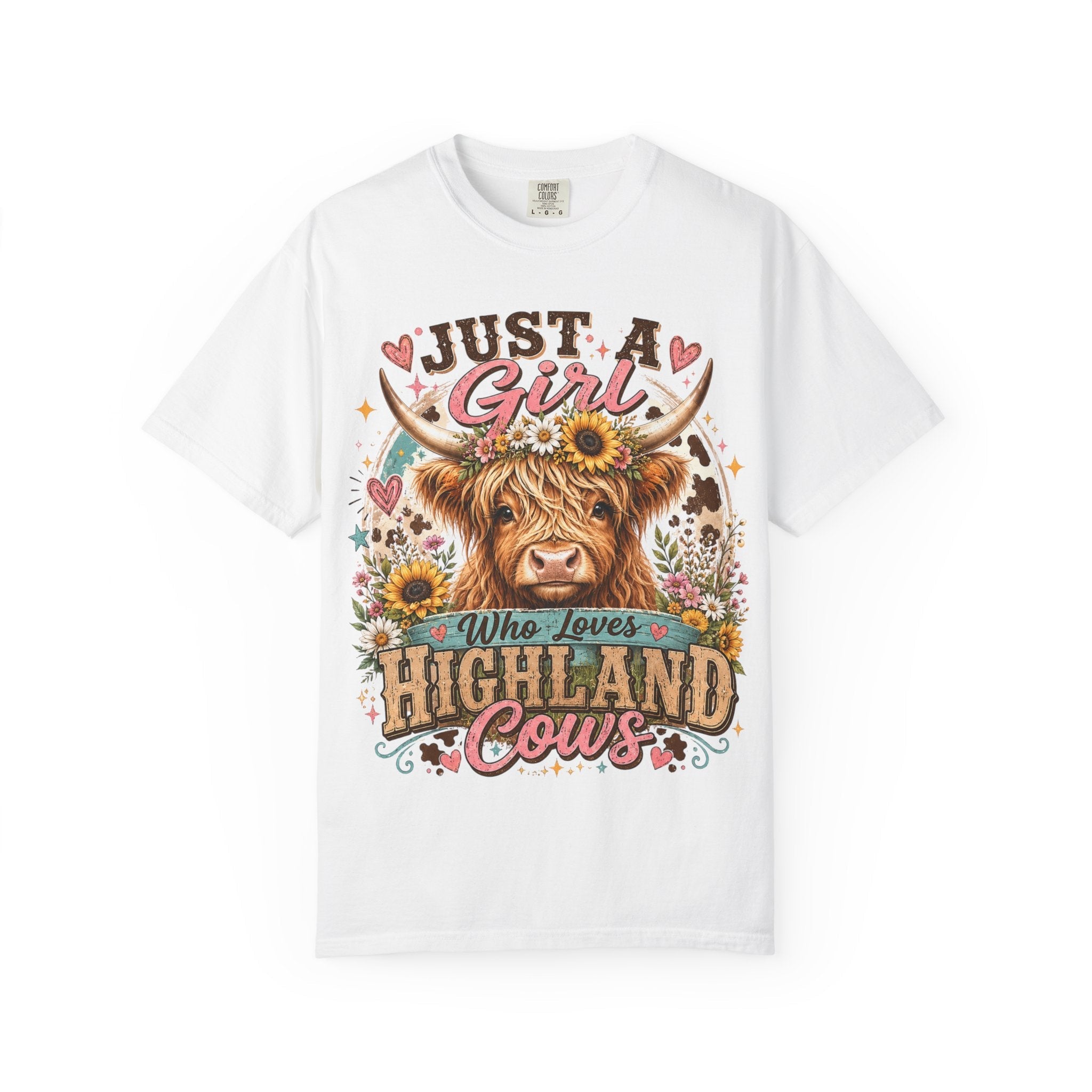 Just a Girl Who Loves Highland Cows T-Shirt by Printify