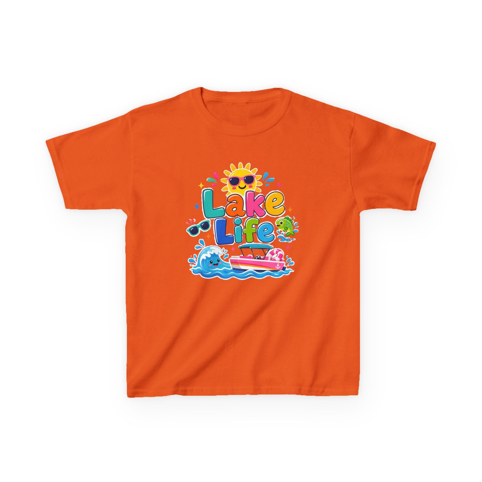 Kids 'Lake Life' Graphic Tee — Cute Summer Sun & Boat Shirt - Grace & Grit Boutique