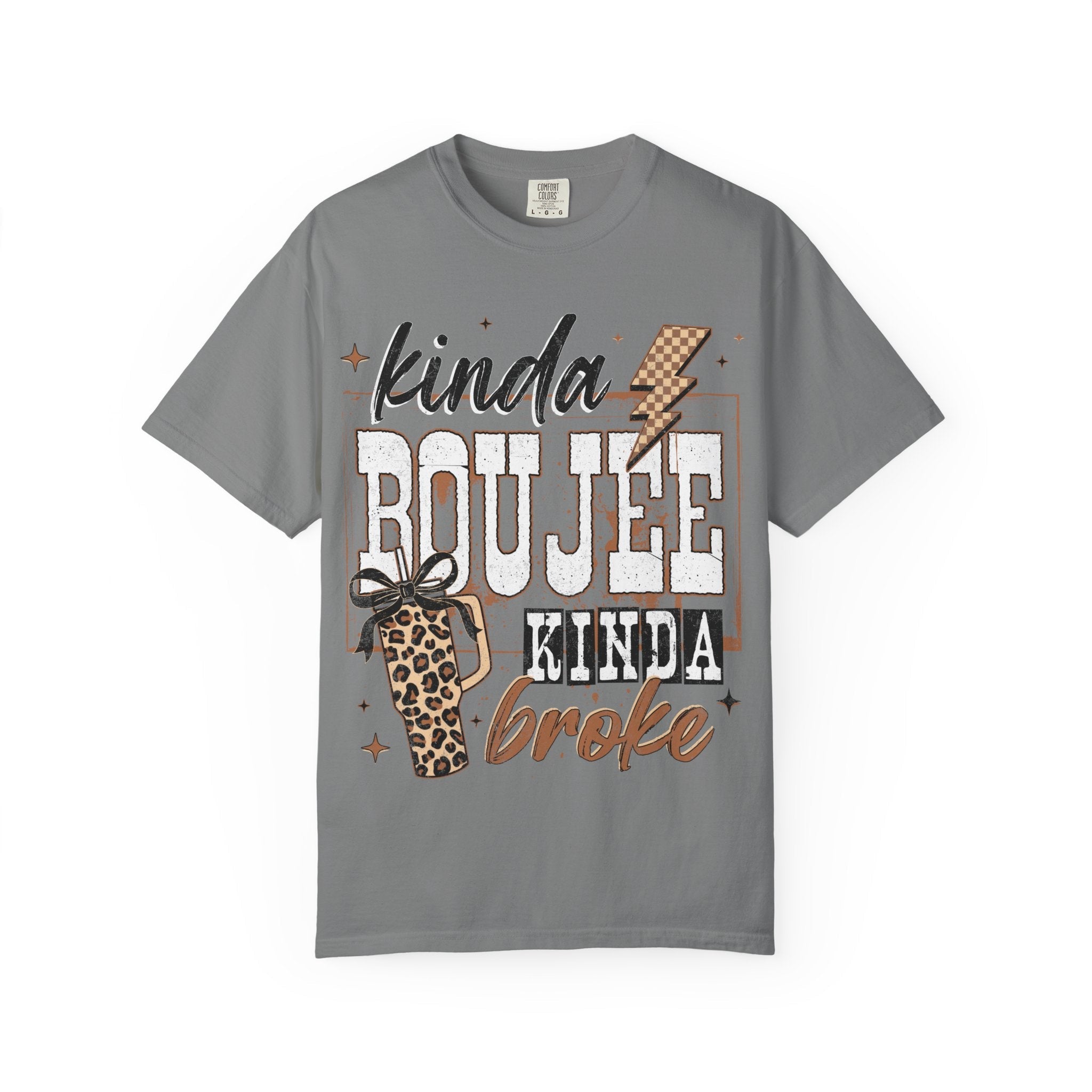 Kinda Boujee Kinda Broke T-Shirt - Grace & Grit Boutique