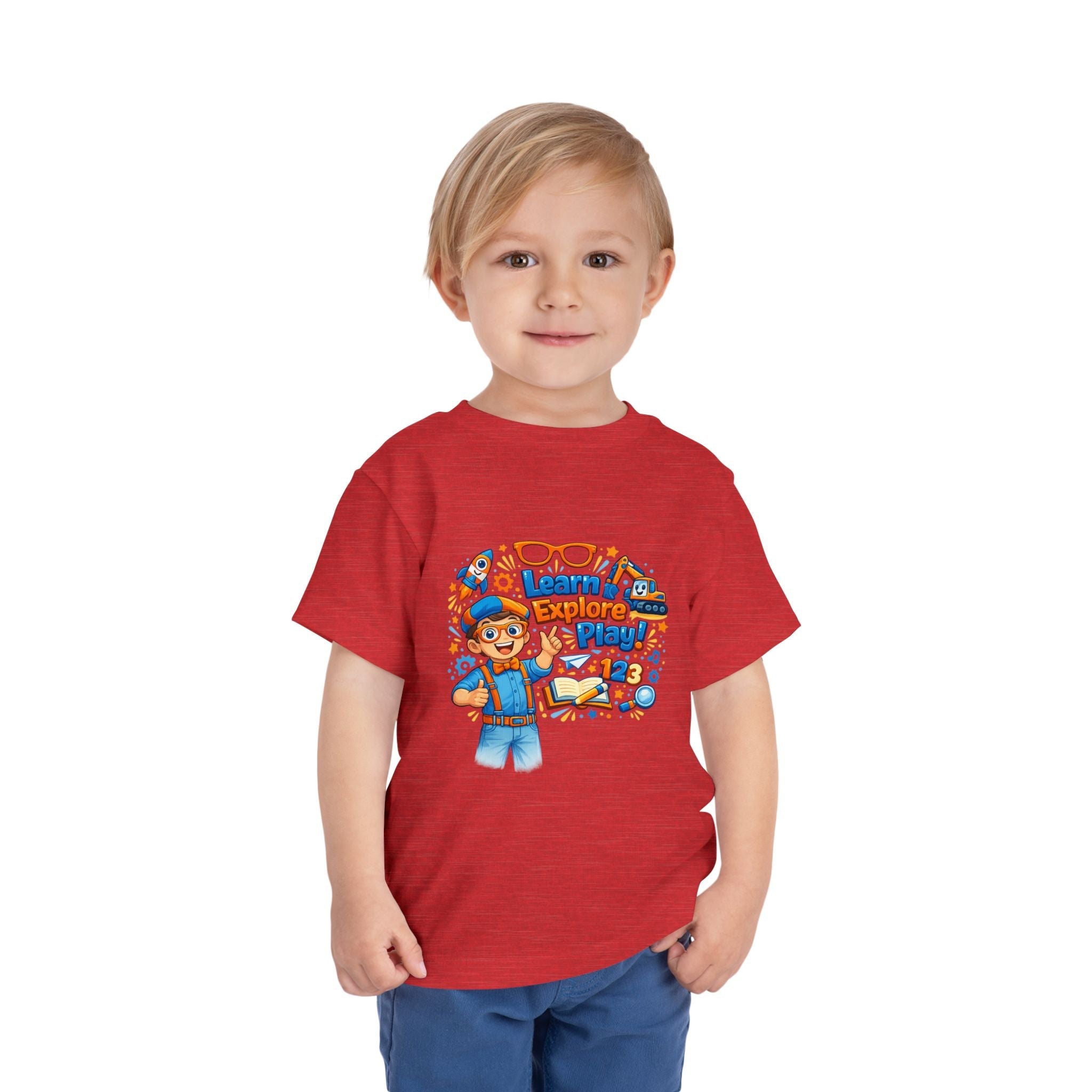 Learn Explore Play Toddler Tee — Educational Kids Shirt - Grace & Grit Boutique