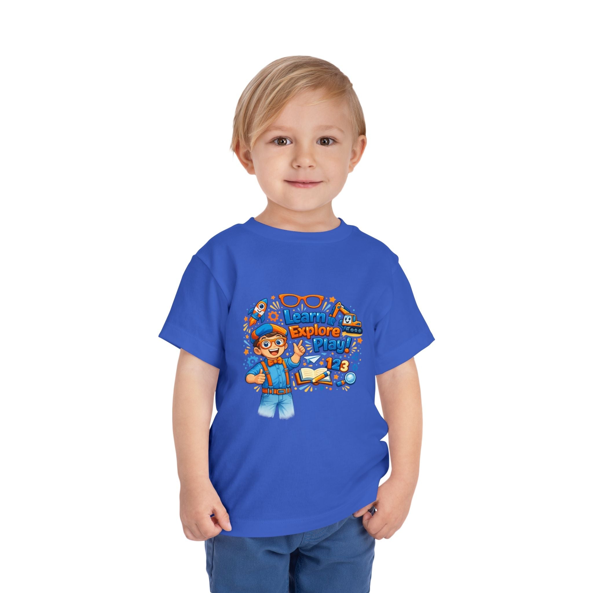 Learn Explore Play Toddler Tee — Educational Kids Shirt - Grace & Grit Boutique