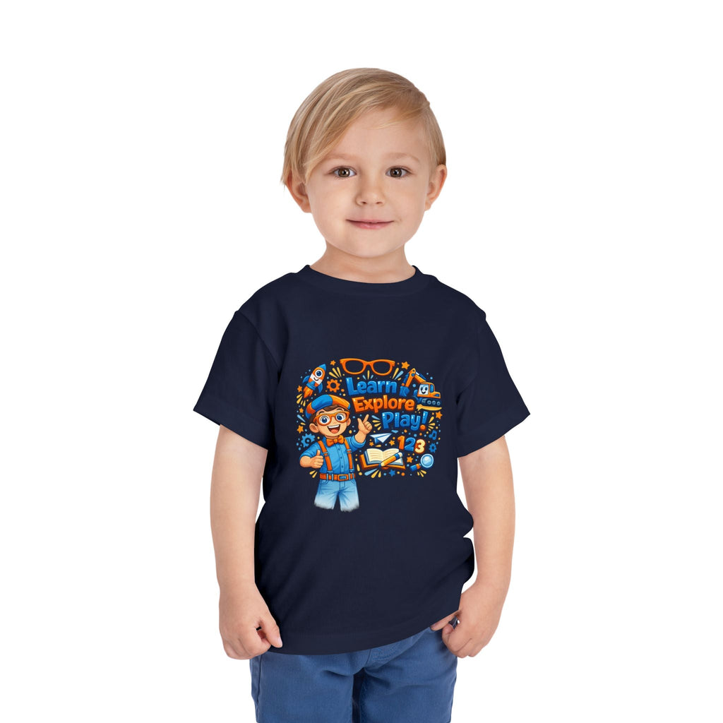 Learn Explore Play Toddler Tee — Educational Kids Shirt - Grace & Grit Boutique