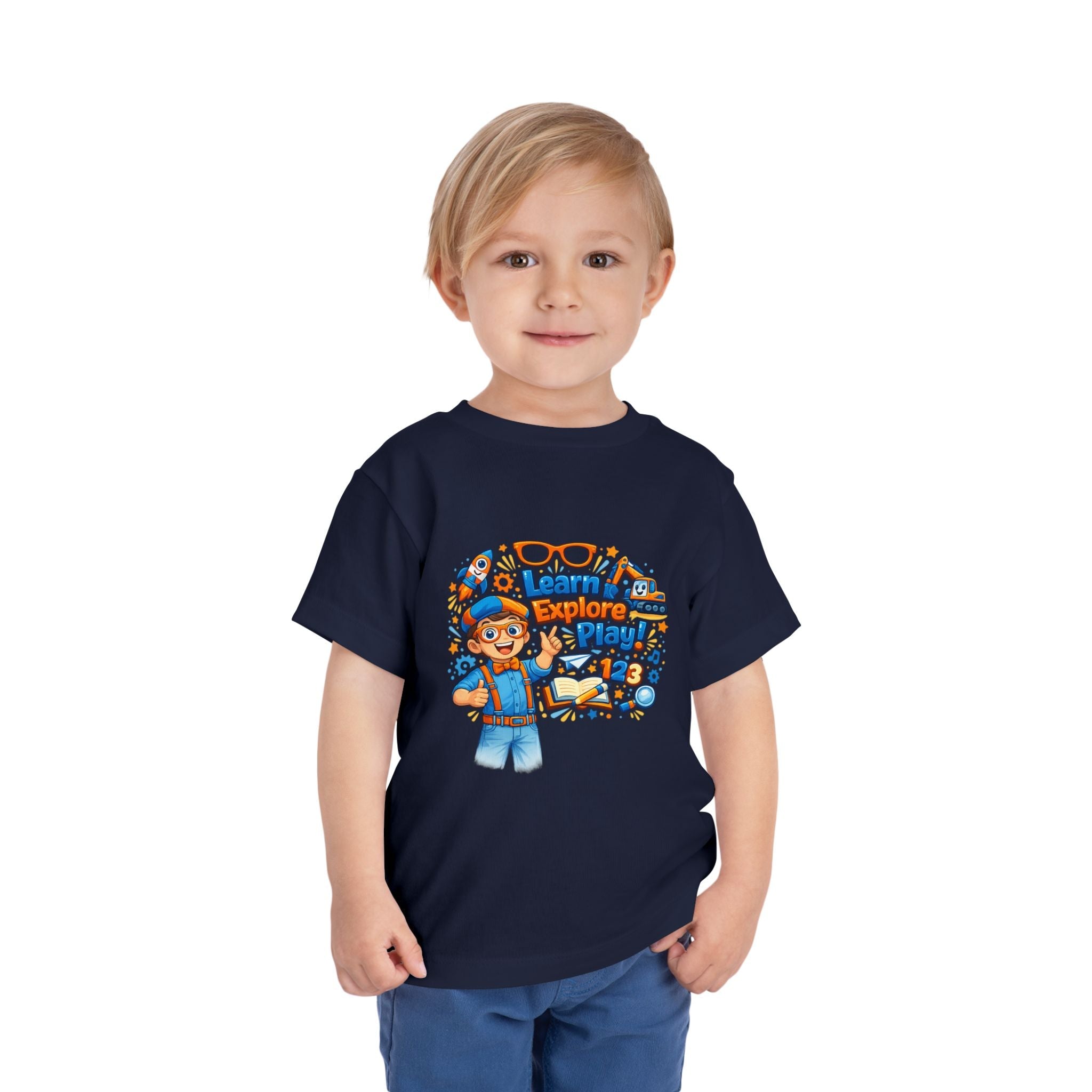 Learn Explore Play Toddler Tee — Educational Kids Shirt - Grace & Grit Boutique