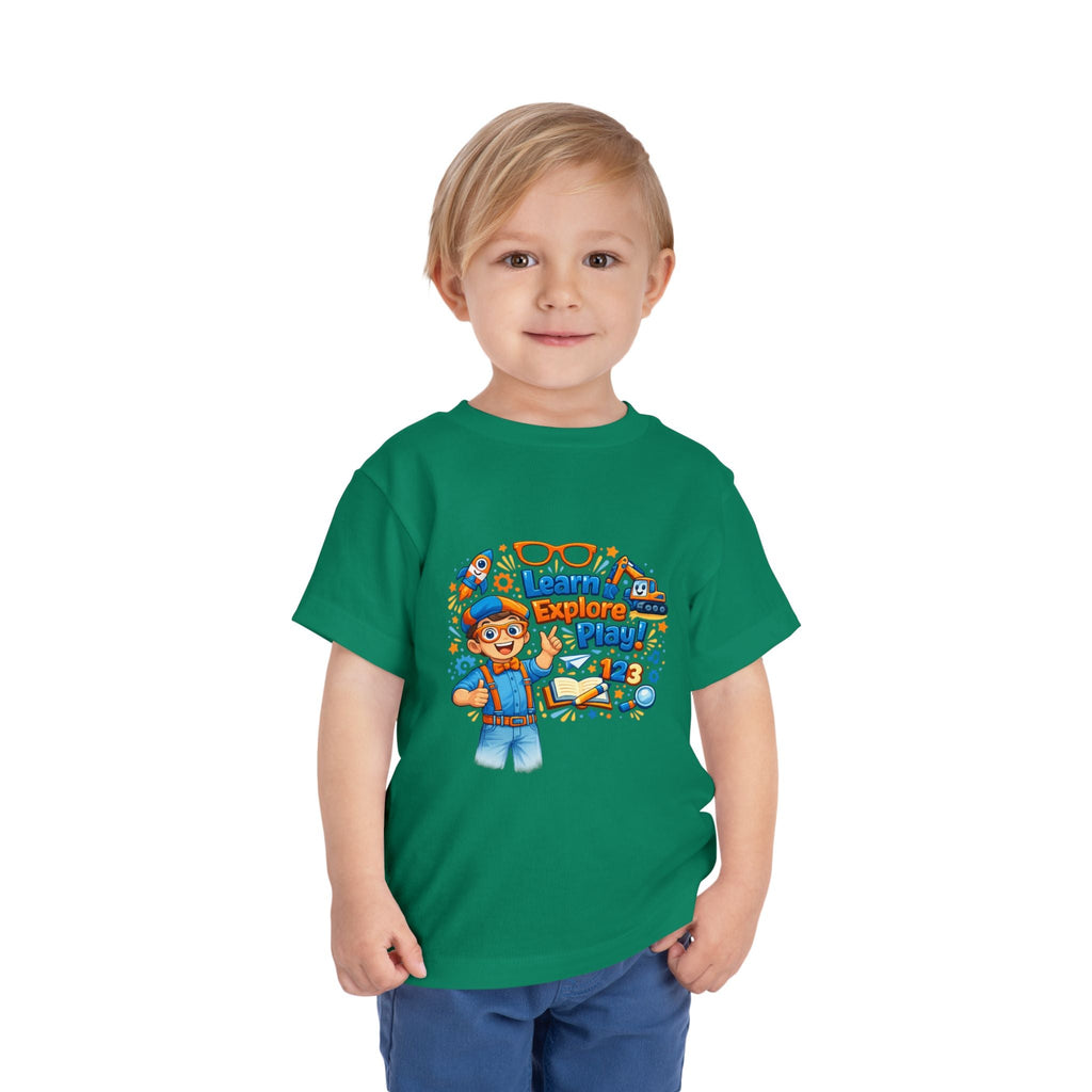Learn Explore Play Toddler Tee — Educational Kids Shirt - Grace & Grit Boutique