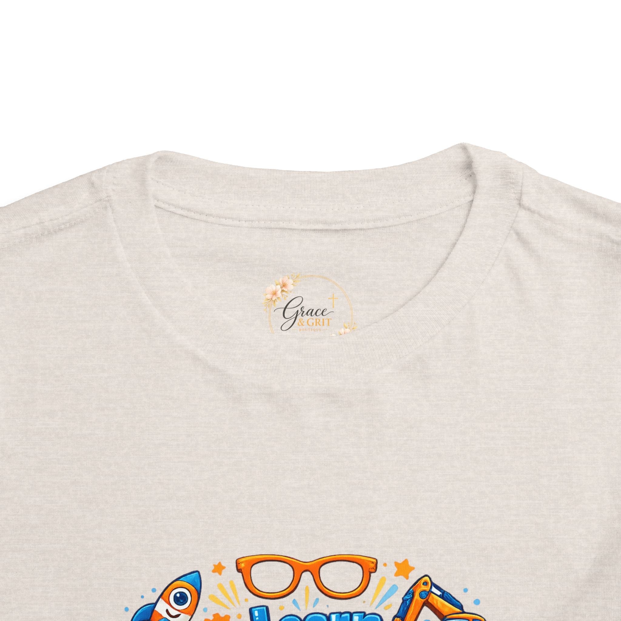 Learn Explore Play Toddler Tee — Educational Kids Shirt - Grace & Grit Boutique