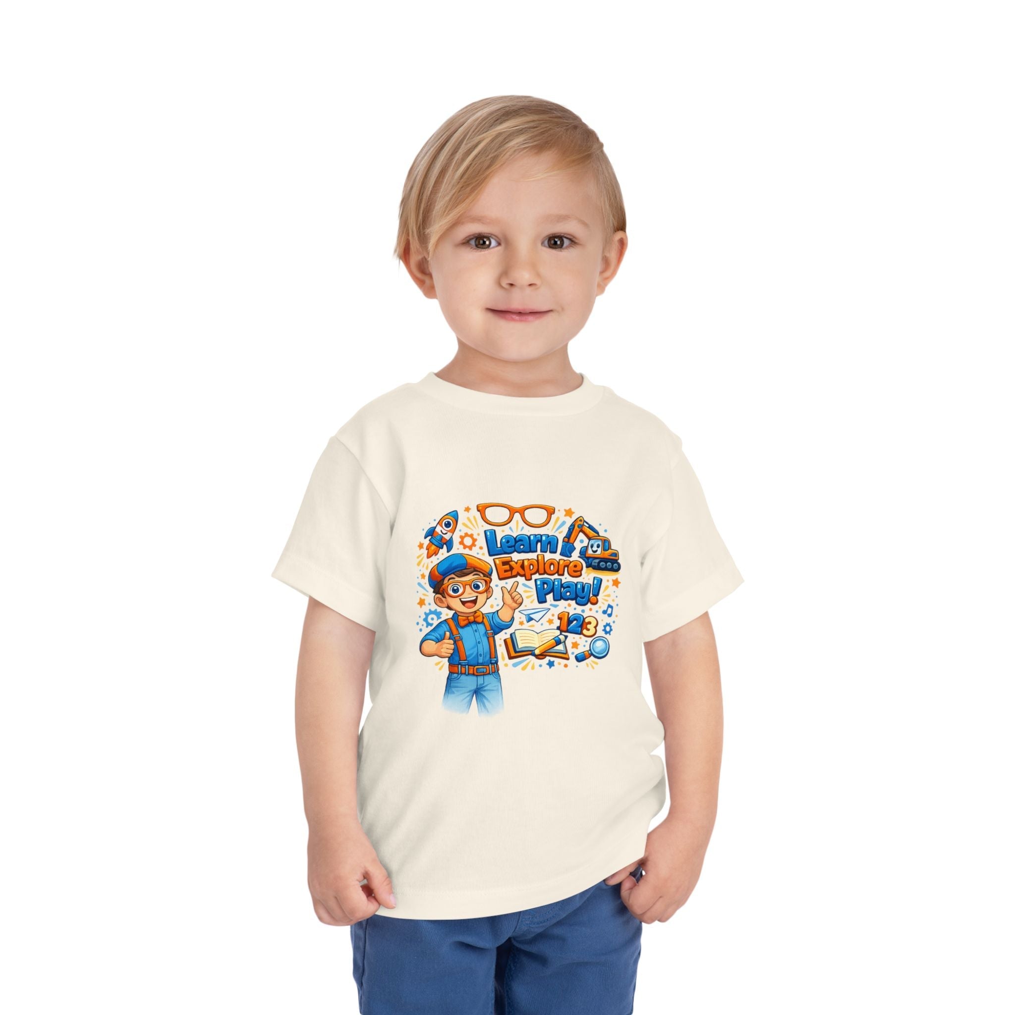 Learn Explore Play Toddler Tee — Educational Kids Shirt - Grace & Grit Boutique
