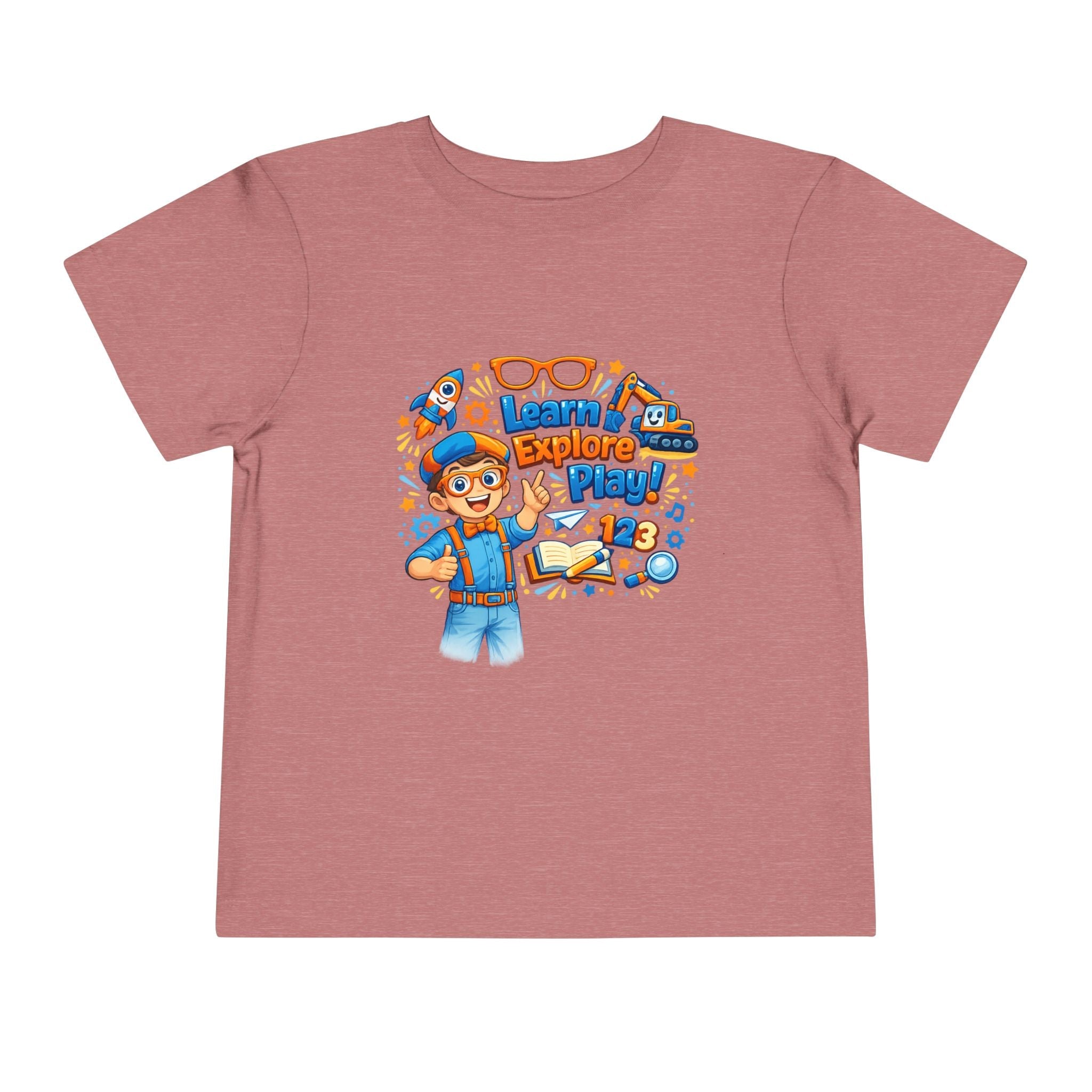 Learn Explore Play Toddler Tee — Educational Kids Shirt by Printify