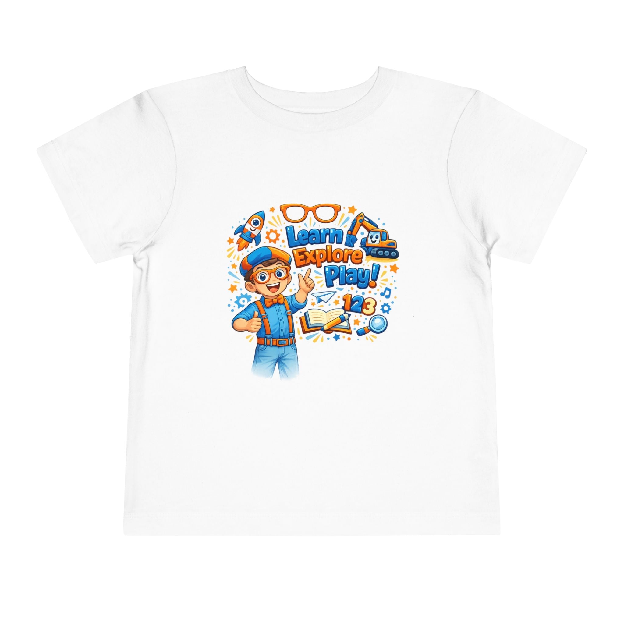 Learn Explore Play Toddler Tee — Educational Kids Shirt - Grace & Grit Boutique