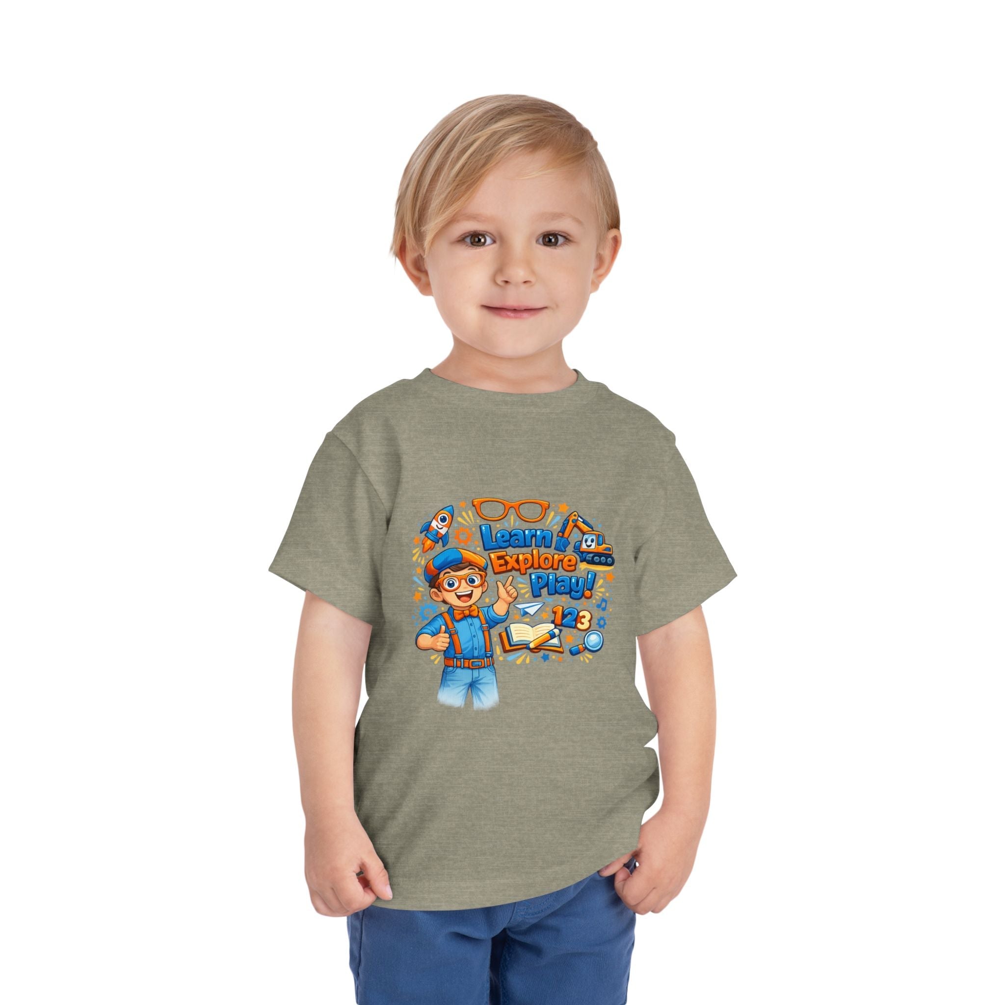 Learn Explore Play Toddler Tee — Educational Kids Shirt - Grace & Grit Boutique