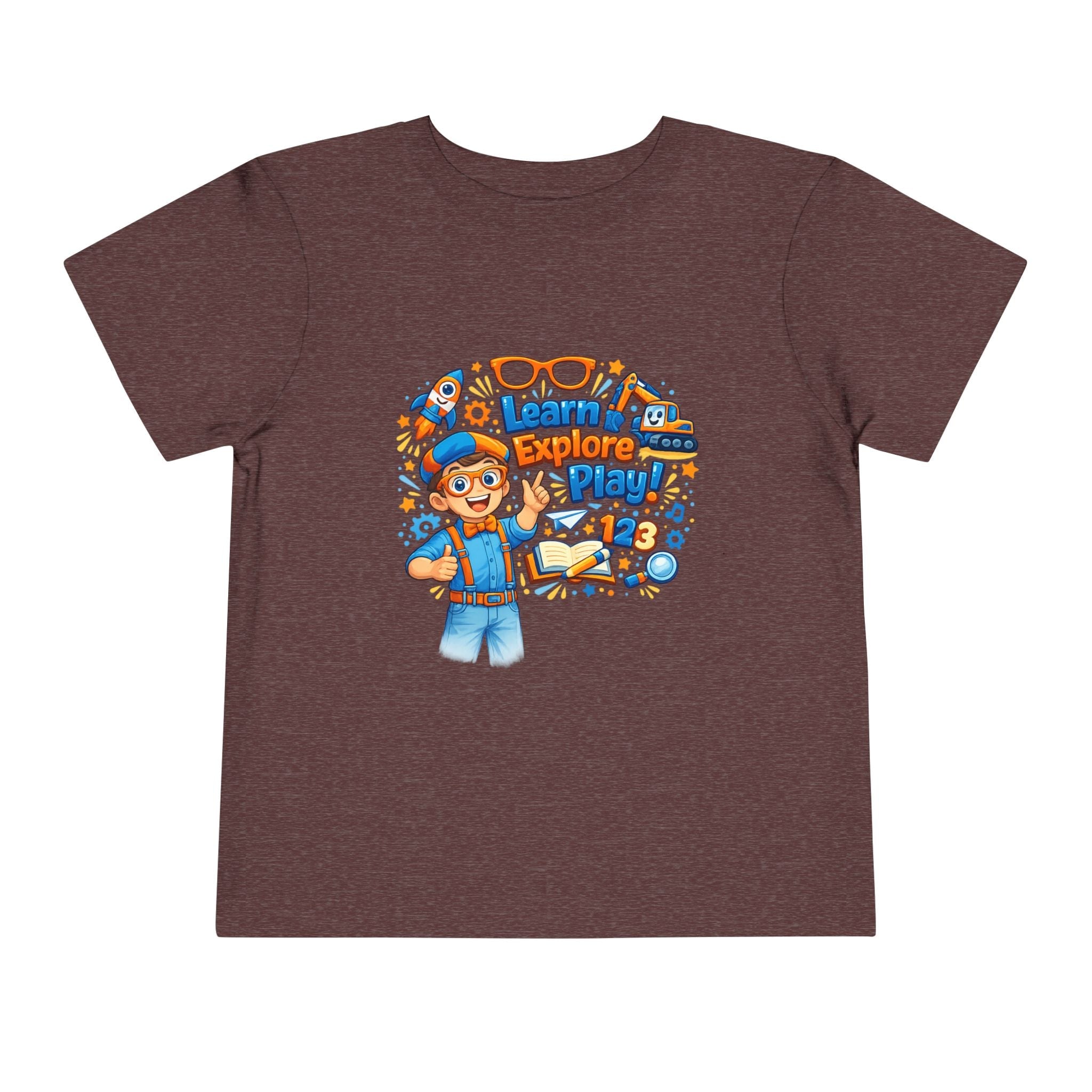 Learn Explore Play Toddler Tee — Educational Kids Shirt by Printify