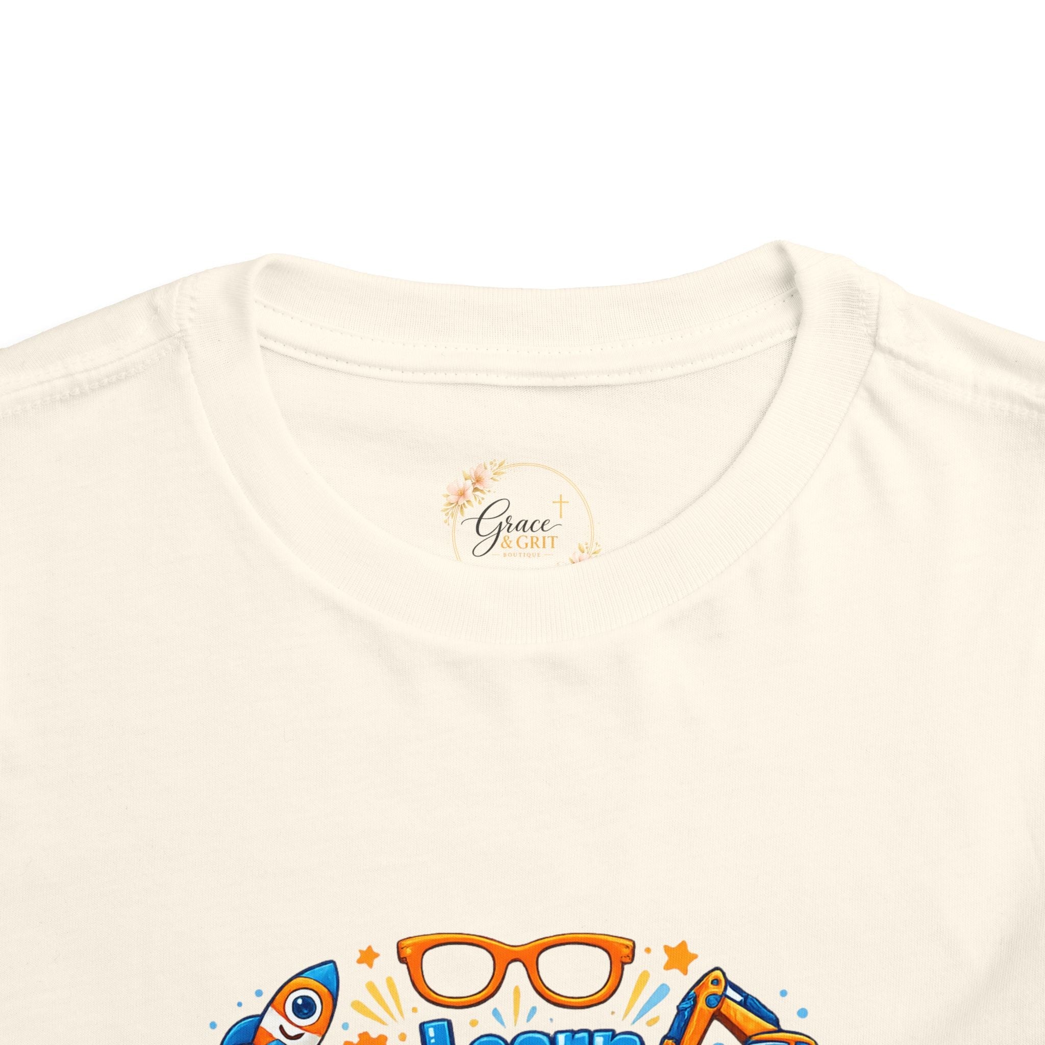 Learn Explore Play Toddler Tee — Educational Kids Shirt - Grace & Grit Boutique